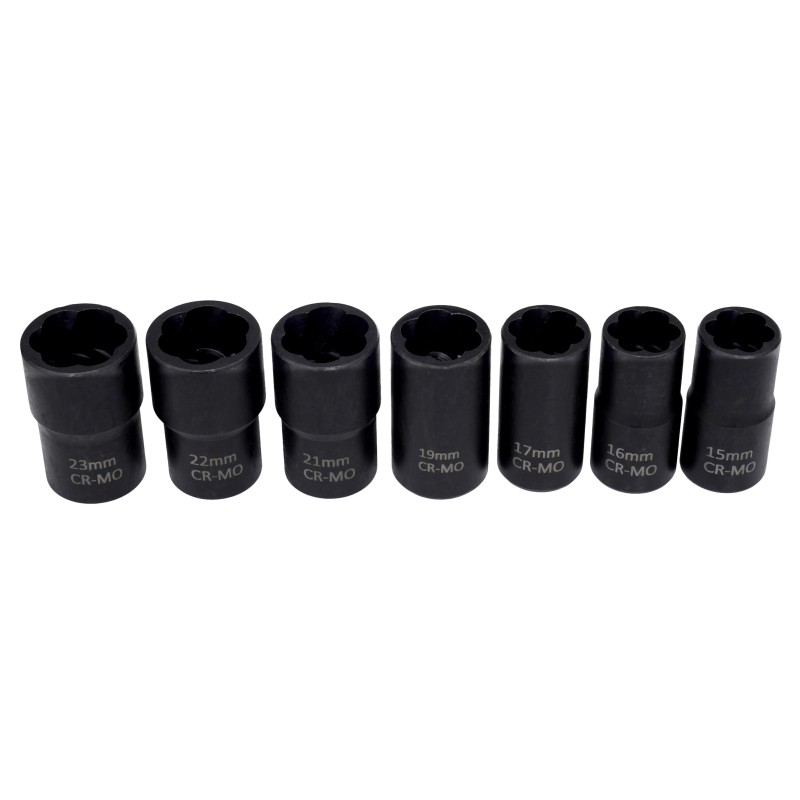 Dugókulcs készlet sérült csavarokhoz 1/2" 6-23mm 15db. KRAFT&DELE KD11793 Dugókulcs készlet sérült csavarokhoz 1/2" 6-23mm 15db. KRAFT&DELE KD11793