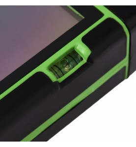 Zbliżenie na poziomicę wbudowaną w obudowę dalmierza laserowego KD10407