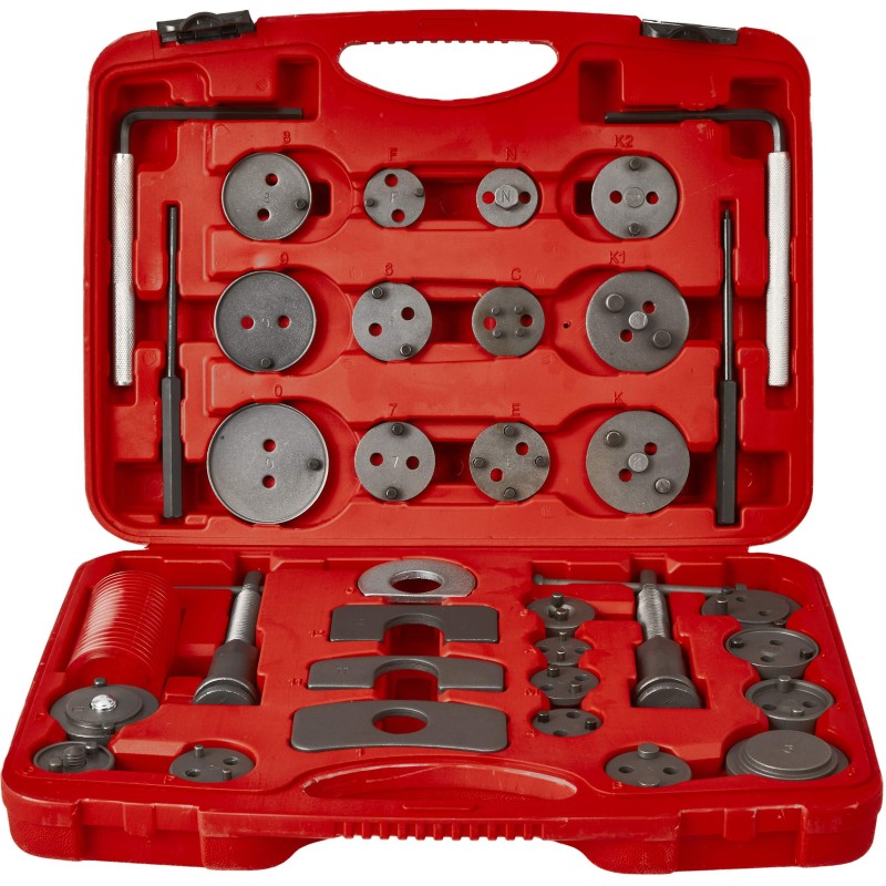 Stabdžių suportų stūmoklių atsukimo įrankių rinkinys 35vnt. KRAFT&DELE KD12524