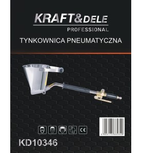 Verpackung der pneumatischen Putzmaschine KD10346 mit Barcode und Spezifikation