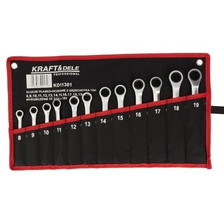 Ratschen-Ringschlüssel-Satz 12-tlg. 8-19mm KRAFT&DELE KD11301
