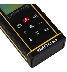 Nahaufnahme der Bedienoberfläche des Laser-Entfernungsmessers KD10406
