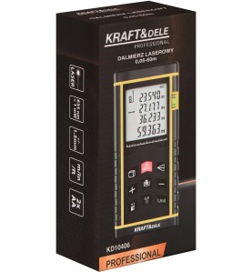 Verpackung des Kraft&Dele Laser-Entfernungsmessers KD10406