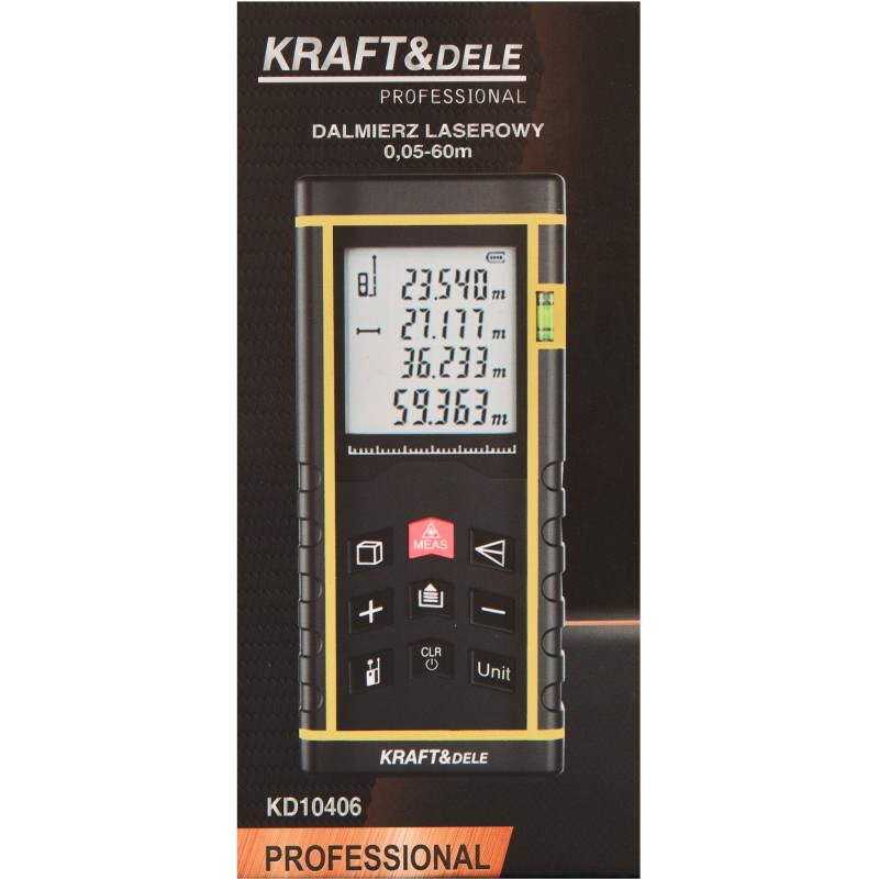 Lézeres digitális távolságmérő 60m KRAFT&DELE KD10406