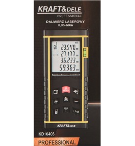 Przód pudełka dalmierza laserowego Kraft&Dele KD10406