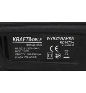 Typenschild der Kraft&Dele KD1675-Z Stichsäge mit technischen Daten