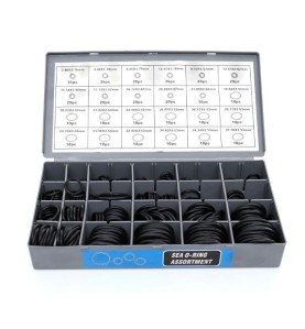 Offene Kassette mit SAE-O-Ring-Sortiment im Organizer