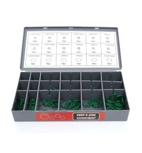 Offene Kassette mit HNBR-O-Ring-Sortiment im Organizer
