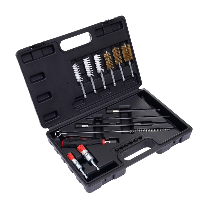 Purkštukų lizdų valymo šepečių rinkinys 19 vnt. KRAFT&DELE KD10049