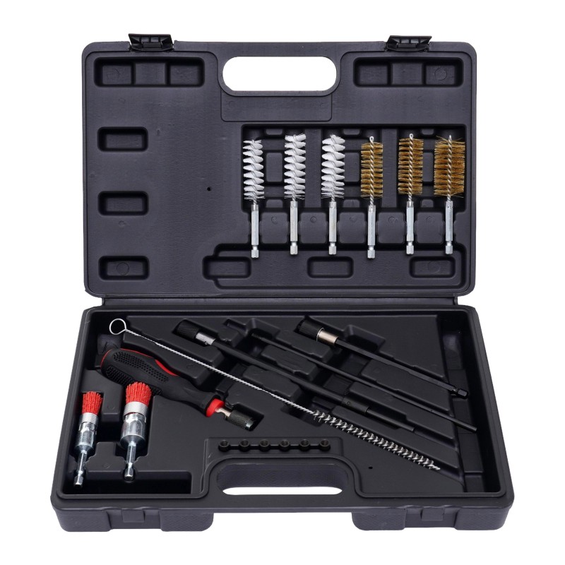 Purkštukų lizdų valymo šepečių rinkinys 19 vnt. KRAFT&DELE KD10049