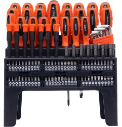 Zestaw śrubokrętów i bitów 122 el. KD10958 - zdjęcie główne całego kompletu w stojaku