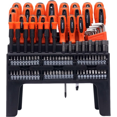 Schraubendreher- und Bit-Set 122-tlg. KD10958 - Hauptfoto des kompletten Sets im Ständer