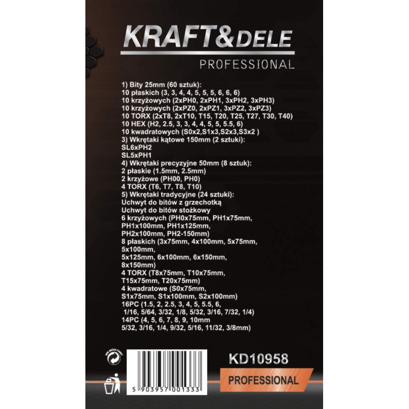 Schraubendreher- und Bit-Set 122-tlg. KRAFT&DELE KD10958 Schraubendreher- und Bit-Set 122-tlg. KRAFT&DELE KD10958