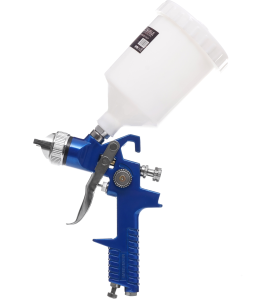 Pistolet lakierniczy HVLP 600ml KD2093 - widok z boku na dyszę i zbiornik