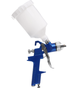 Pistolet lakierniczy HVLP 600ml KD2093 - widok z profilu na spust i regulacje