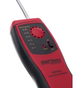 Widok pod kątem na panel przedni detektora gazu KD11410