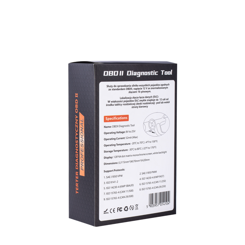 Diagnostikos skaitytuvas OBD II KRAFT&DELE KD5670 Diagnostikos skaitytuvas OBD II KRAFT&DELE KD5670