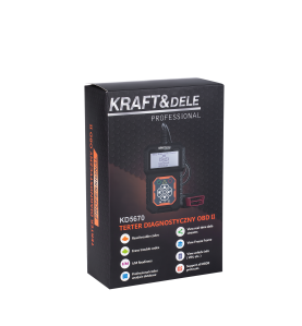 Pudełko skanera diagnostycznego OBD II KD5670 z listą funkcji