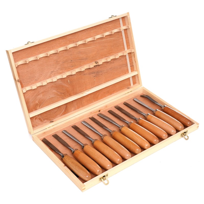 KRAFT&DELE KD11775 12 részes fafaragó vésőkészlet