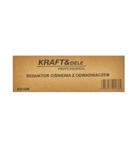Etikett auf der Verpackung des Druckminderers KD1496