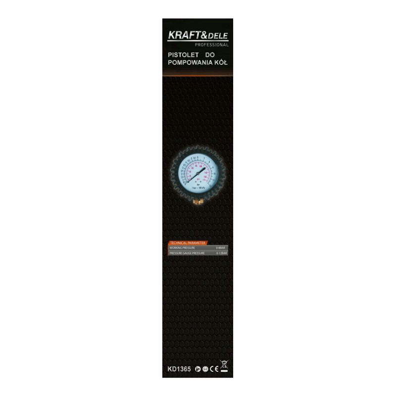 Reifenfüllpistole mit Manometer KRAFT&DELE KD1365