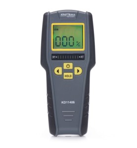 Feuchtigkeitsmesser KD11406 - Frontalansicht auf das LCD-Display und die Bedientasten