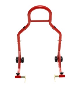 Stojak pod motocykl KD340 widok od tyłu na uchwyty
