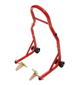Stojak motocyklowy KD343 w pozycji pionowej z uchwytami
