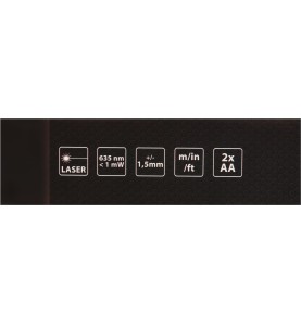 Specyfikacja techniczna na opakowaniu dalmierza KD10408