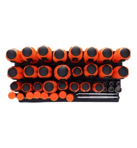 100-teiliges Schraubendreher- und Bit-Set Kraft&Dele KD10957 - Draufsicht auf das komplette Set