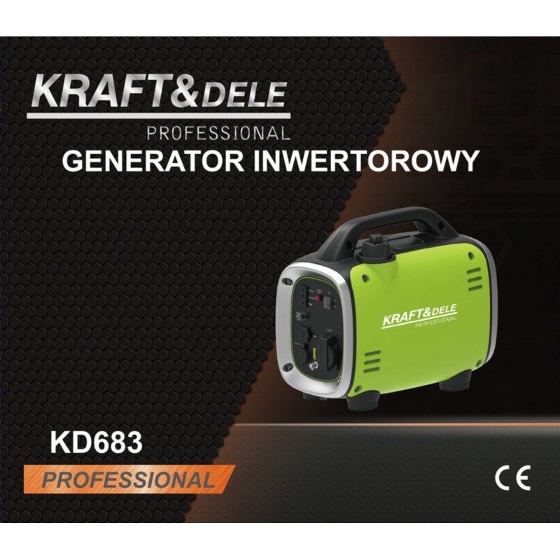 Inverterinis elektros generatorius 1,2kW / 1,3kW KRAFT&DELE KD683 Inverterinis elektros generatorius 1,2kW / 1,3kW KRAFT&DELE KD683