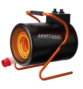 Nagrzewnica elektryczna 10kW KD11724 z włączonymi elementami grzejnymi