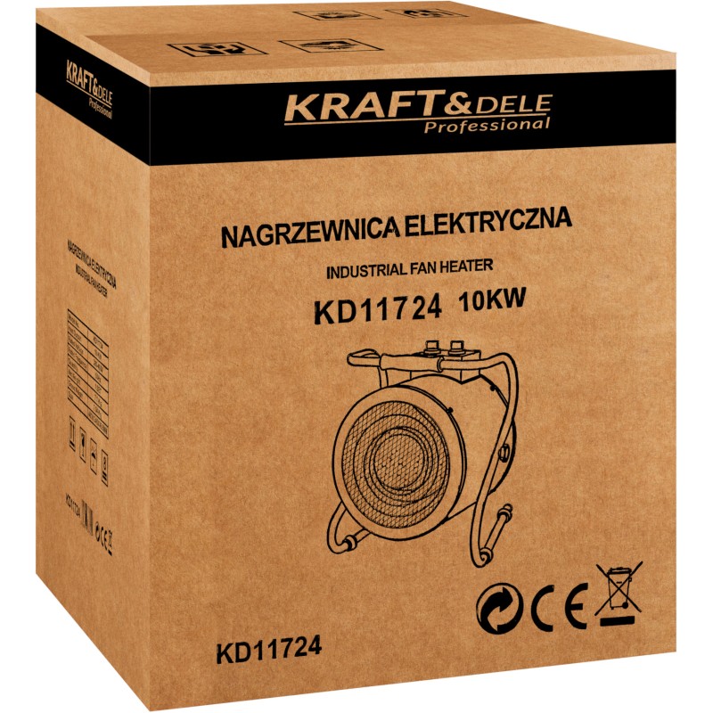 Elektromos hőlégfúvó 10kW 400V KRAFT&DELE KD11724