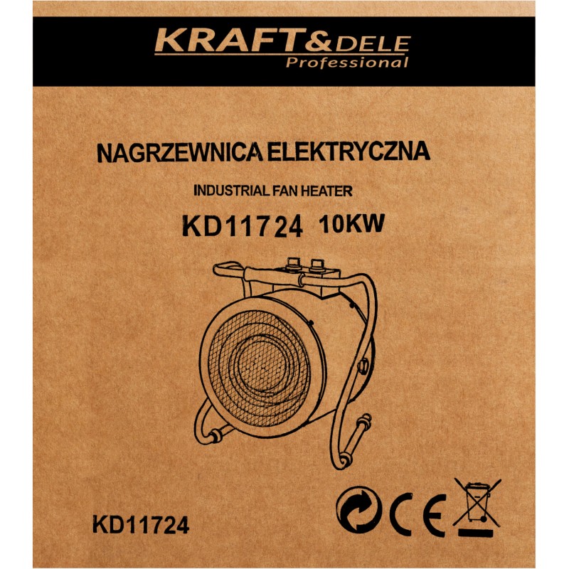 Elektromos hőlégfúvó 10kW 400V KRAFT&DELE KD11724