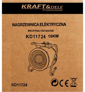 Grafika na kartonie przedstawiająca nagrzewnicę elektryczną KD11724