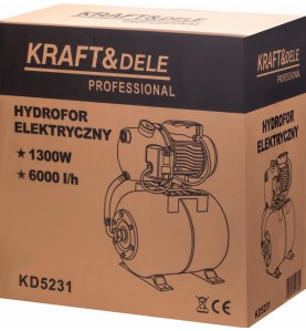 Originalkarton des elektrischen Hauswasserwerks KD5231 - Seitenansicht