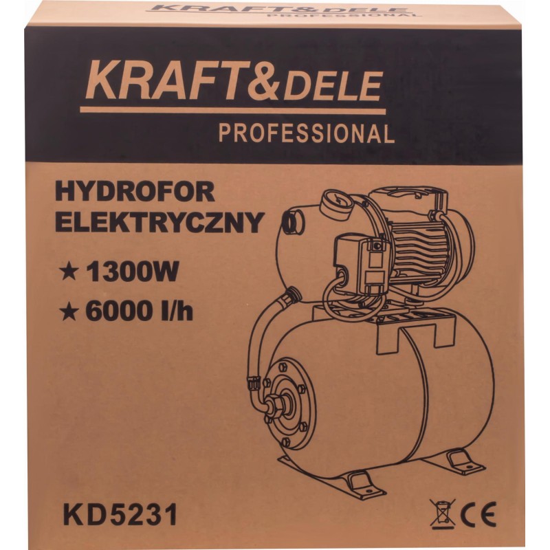Elektrisches Hauswasserwerk KRAFT&DELE 24L 1300W 6000L/h KD5231