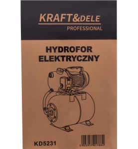 Oryginalne opakowanie kartonowe hydroforu elektrycznego KD5231 - widok z góry