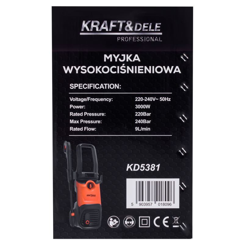 KRAFT&DELE 3000W 240 bar magasnyomású mosó KD5381