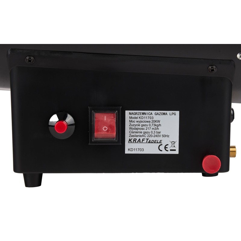 Gázüzemű hőlégfúvó + nyomáscsökkentő 20kW KRAFT&DELE KD11703