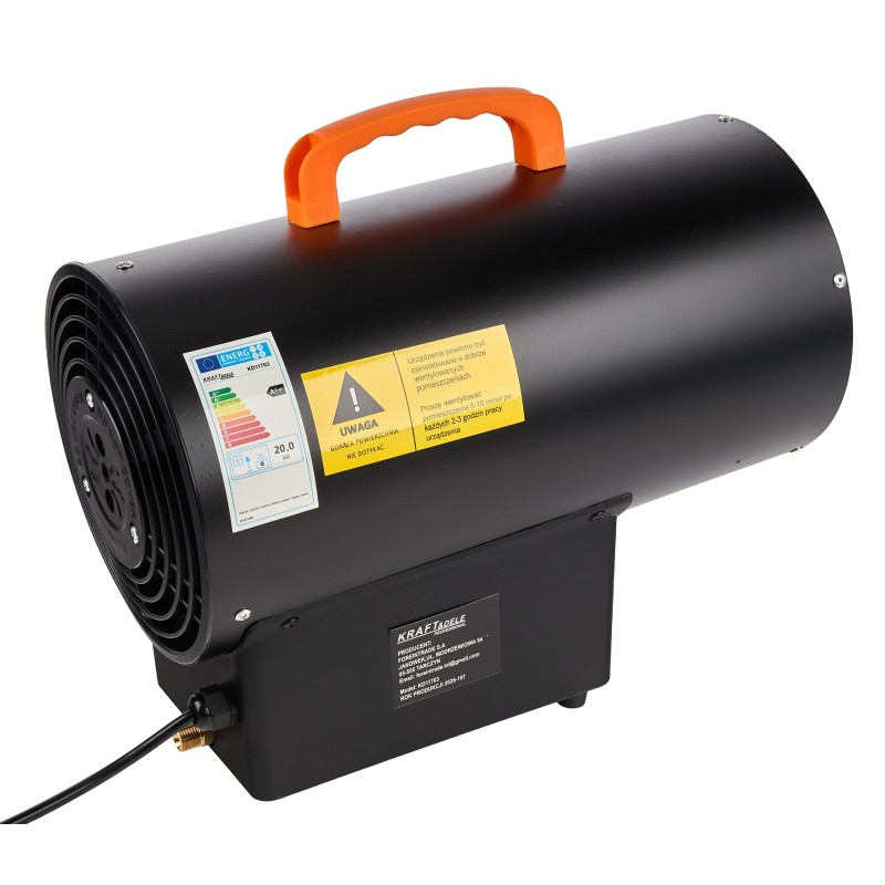Gázüzemű hőlégfúvó + nyomáscsökkentő 20kW KRAFT&DELE KD11703