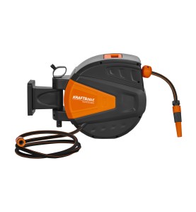 Automatische Gartenschlauchtrommel KD2154 mit Wandhalterung und Anschlussschlauch