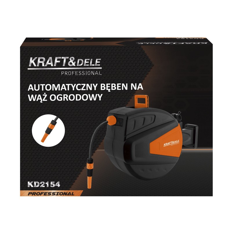 Automata kerti tömlődob 25m + 2m 1/2" KRAFT&DELE KD2154 Automata kerti tömlődob 25m + 2m 1/2" KRAFT&DELE KD2154