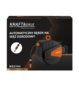 Pudełko z bębnem na wąż ogrodowy KD2154 - widok z boku