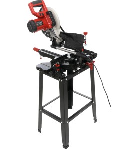 Gehrungssäge KD3010 mit Staubbeutel, Ansicht von hinten schräg