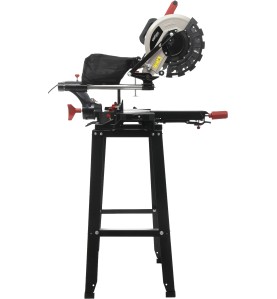 Gehrungssäge KD3010, Seitenansicht auf Basis und Tisch