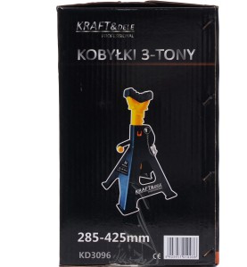 Bok opakowania kobyłek samochodowych Kraft&Dele KD3096 z kodem kreskowym