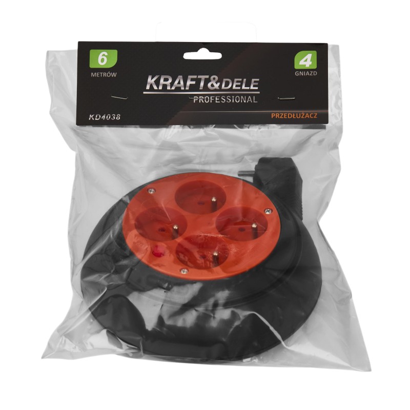 Kabeltrommel 6m KRAFT&DELE KD4038