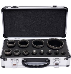 Otwornice diamentowe w walizce 6-68mm 12szt. KD11227 - zdjęcie główne