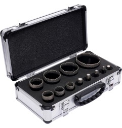 Gyémánt lyukfűrész készlet kofferben 6-68mm 12db KRAFT&DELE KD11227
